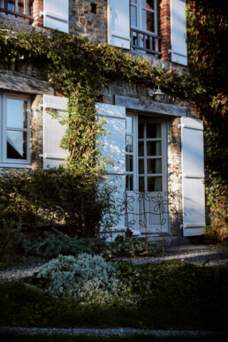 sunset at a romantic cottage in normandy