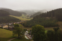 view on a rainy valley in the alsace